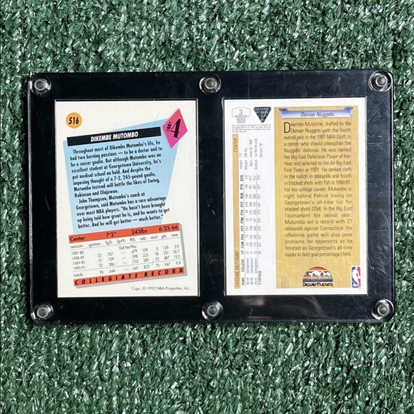 Denver Nuggets Dikembe Mutombo Draft Day Double Rookie Card Set (1992) - Picture 2 of 2